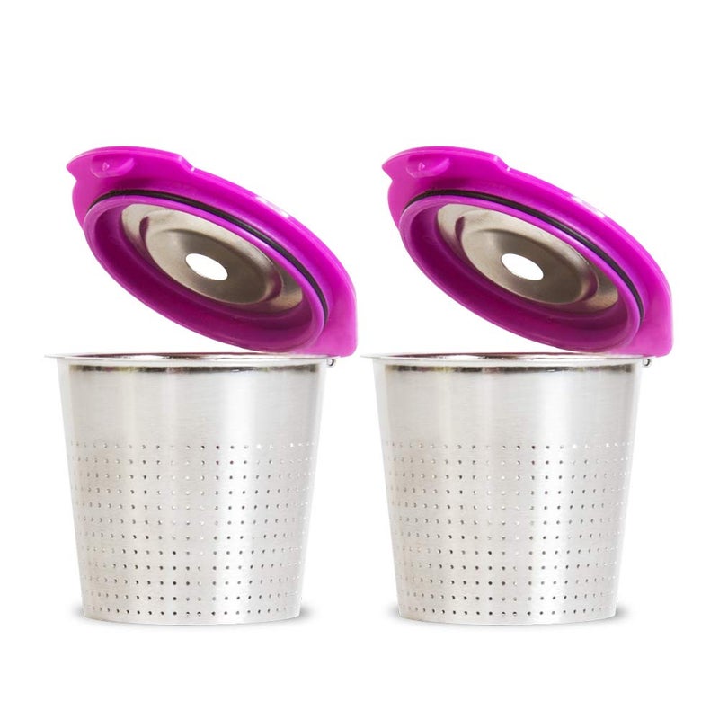 Perfect Pod Cafe Flow Stainless Steel Reusable K Cup, 2-Pk by Perfect Pod - Refillable Capsule Cup Metal Coffee Filter for Keurig 1.0, Keurig 2.0, K-Duo, K-Mini and Select Models (See Full Compatibility Chart) - Image 1